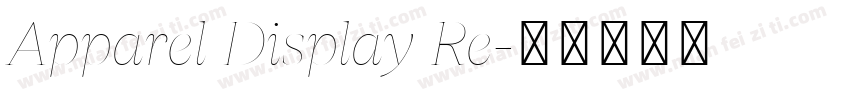 Apparel Display Re字体转换